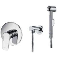 Гигиенический душ со смесителем WasserKRAFT Dill A06156 Хром латунь на стену