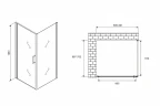 Душевой уголок Abber Sonnenstrand 90x70 AG04090B-S70B профиль Черный стекло прозрачное