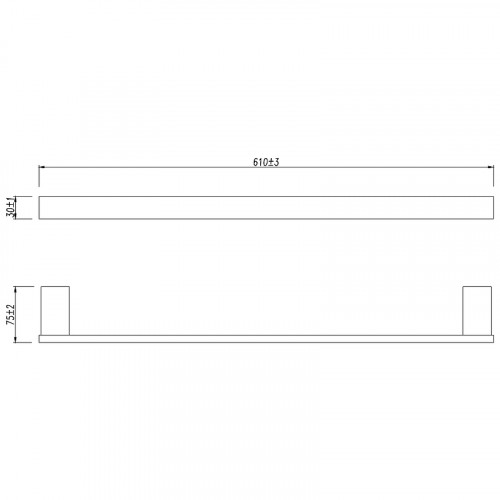 Полотенцедержатель Lemark Smooth Line 9786024 Графит