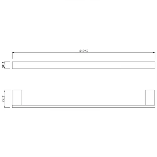 Полотенцедержатель Lemark Smooth Line 9786024 Графит