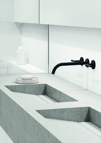 Смеситель для раковины Kludi Nova Fonte Puristic 201463915 Черный матовый латунь встраиваемый