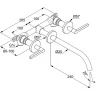Смеситель для раковины Kludi Nova Fonte Puristic 201463915 Черный матовый латунь встраиваемый