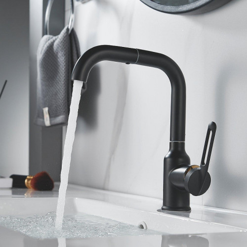 Смеситель для раковины Raffine F201H цвет Черный