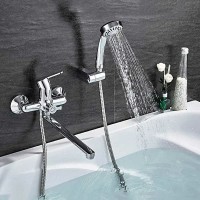 Смеситель для ванны Ledeme H03 2203L универсальный Хром латунь на стену однорычажный