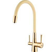 Смеситель для кухни Lemark Comfort LM3075G-Beige Золото Бежевый латунь