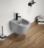 Биде CeramaLux В2342BDMH подвесное Светло-серое матовое