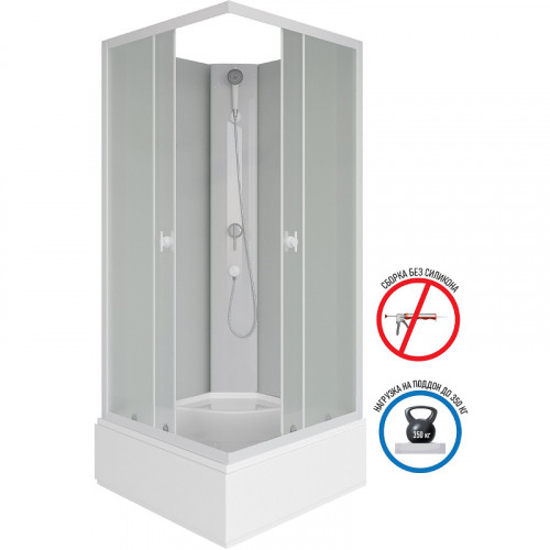 Душевая кабина Niagara Promo 100x100 P100/26Q/MT/BK без гидромассажа
