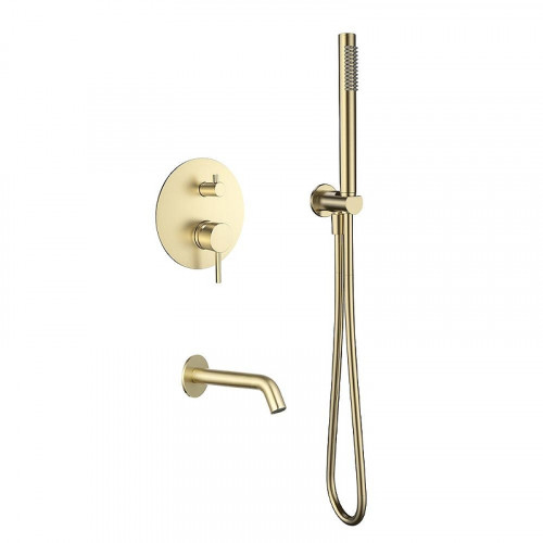 Душевая система AQUAme AQM8406BG цвет Золото шлифованное