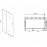 Душевая дверь Abber Sonnenstrand 100 AG04100MS профиль Хром стекло матовое