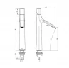 Смеситель для раковины Wonzon & Woghand The One WW-H1011-CR цвет Хром