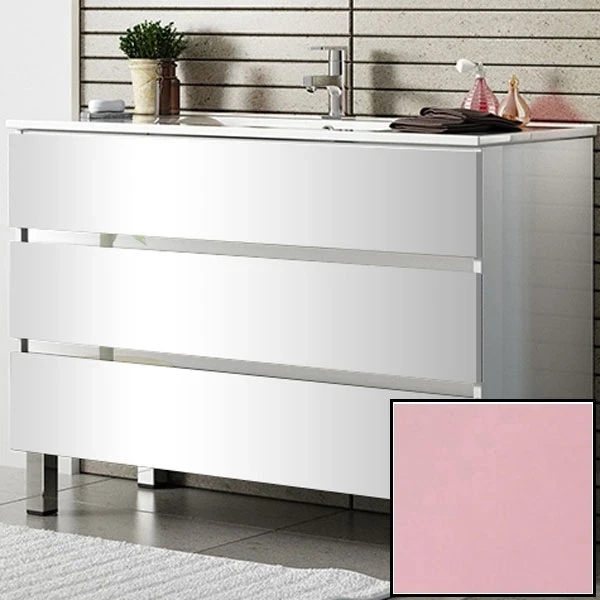 Тумба с раковиной SanVit Кубэ-3 100 kkube3100 в цвете Ral Розовый глянец МДФ / ЛДСП