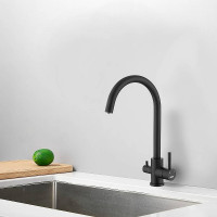 Смеситель для кухни Haiba HB43828-7 цвет Черный матовый