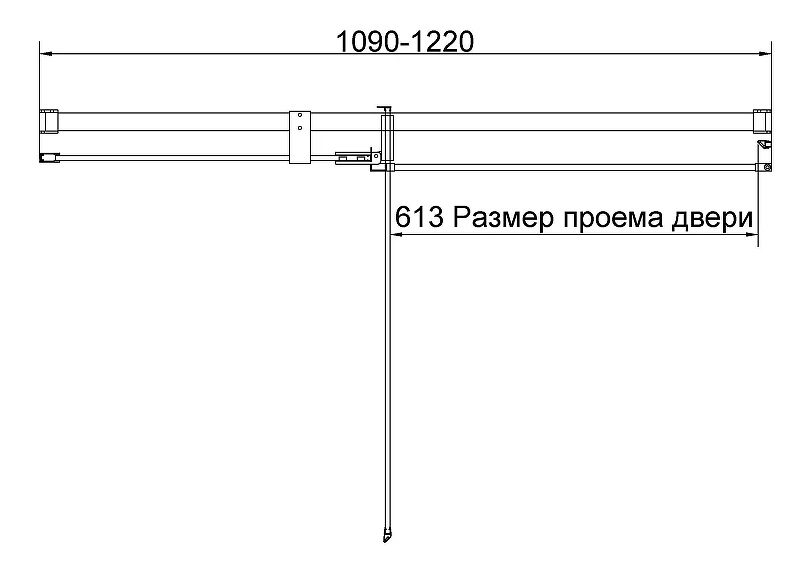 Душевая дверь Vincea Экстенза (Extenza) 120 VDP-4EX1112CLBN профиль Брашированный никель стекло прозрачное