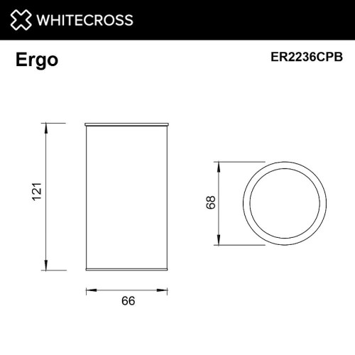 Стакан для зубных щеток Whitecross Ergo copper brushed ER2236CPB цвет Медь брашированная
