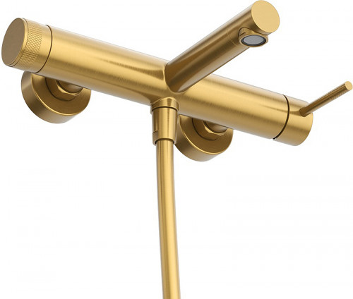 Смеситель для ванны Cezares Relax RELAX-VD-BORO Брашированное золото нержавеющая сталь на стену