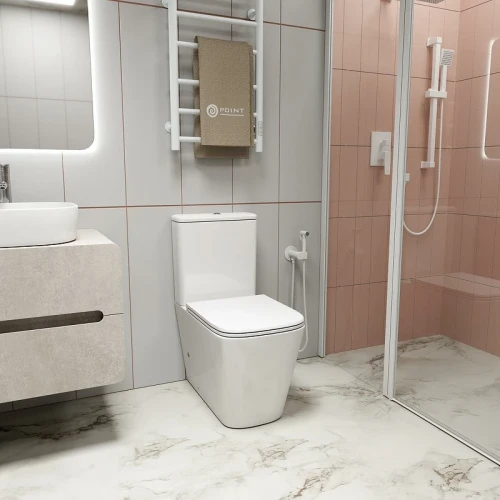 Унитаз компакт Point Ника PN42081 с бачком и сиденьем Микролифт