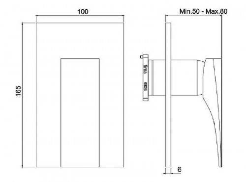 Смеситель для душа Fima Carlo Frattini Zeta F3969X1CR цвет Хром