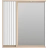 Зеркало со шкафом Brevita Balaton 75 L BAL-04075-03-01Л с подсветкой Белое матовое Бежевое матовое МДФ / ЛДСП, стекло