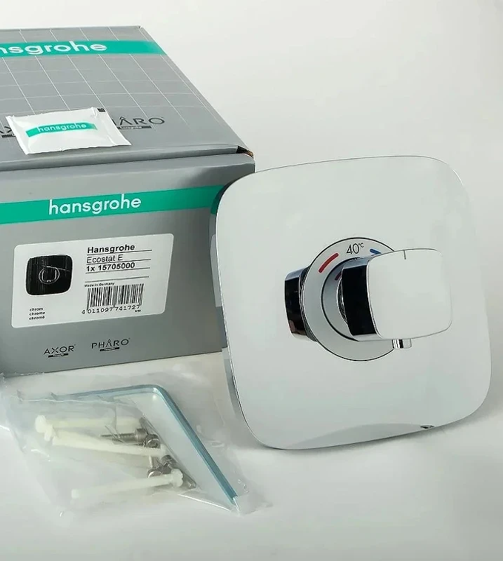 Смеситель для душа Hansgrohe Ecostat E 15705000 с термостатом Хром латунь встраиваемый