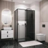 Душевой уголок Grossman Style 130x100 120.K33.05.1310.21.10 профиль Черный матовый стекло тонированное