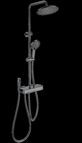 Душевая система Wonzon &amp; Woghand Muse WW-B3580-BGG с термостатом цвет Темный графит