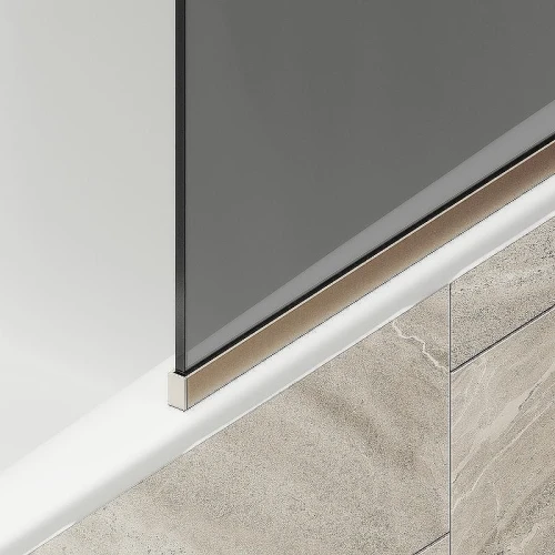 Шторка на ванну Maybah Glass MGV-152-2у 740x1400 в узком профиле Бронза стекло графитовое