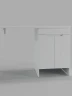 Тумба с раковиной Agger Клин 120 R CLE1200ANWH-D-SKR цвет Белый глянцевый