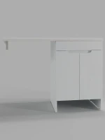 Тумба с раковиной Agger Клин 120 R CLE1200ANWH-D-SKR цвет Белый глянцевый