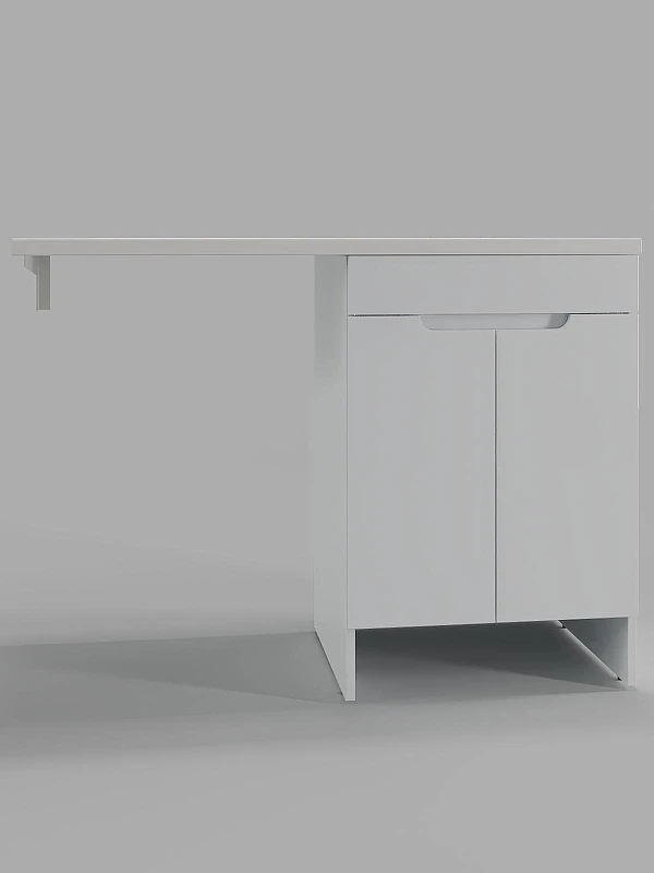 Тумба с раковиной Agger Клин 120 R CLE1200ANWH-D-SKR цвет Белый глянцевый