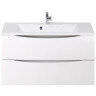 Тумба с раковиной BelBagno Marino 75 MARINO-750-2C-SO-BL-P+75 BB750/450-LV-MR-PR подвесная Bianco Lucido