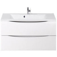 Тумба с раковиной BelBagno Marino 75 MARINO-750-2C-SO-BL-P+75 BB750/450-LV-MR-PR подвесная Bianco Lucido