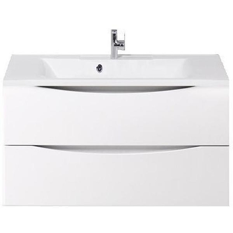 Тумба с раковиной BelBagno Marino 75 MARINO-750-2C-SO-BL-P+75 BB750/450-LV-MR-PR подвесная Bianco Lucido