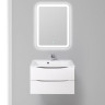 Тумба с раковиной BelBagno Marino 75 MARINO-750-2C-SO-BL-P+75 BB750/450-LV-MR-PR подвесная Bianco Lucido