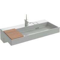 Раковина Jacob Delafon Terrace 100 EXC9112-00 с подсветкой фарфор подвесная, полувстраиваемая