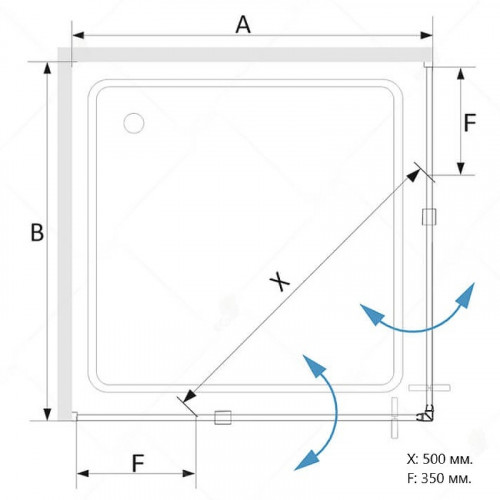 Душевой уголок RGW Stilvoll SV-33 80х80 06323388-11 профиль Хром стекло прозрачное