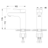 Смеситель для раковины Lemark Point LM0306C Хром латунь