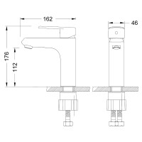 Смеситель для раковины Lemark Point LM0306C Хром латунь