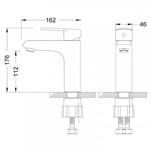 Смеситель для раковины Lemark Point LM0306C Хром латунь