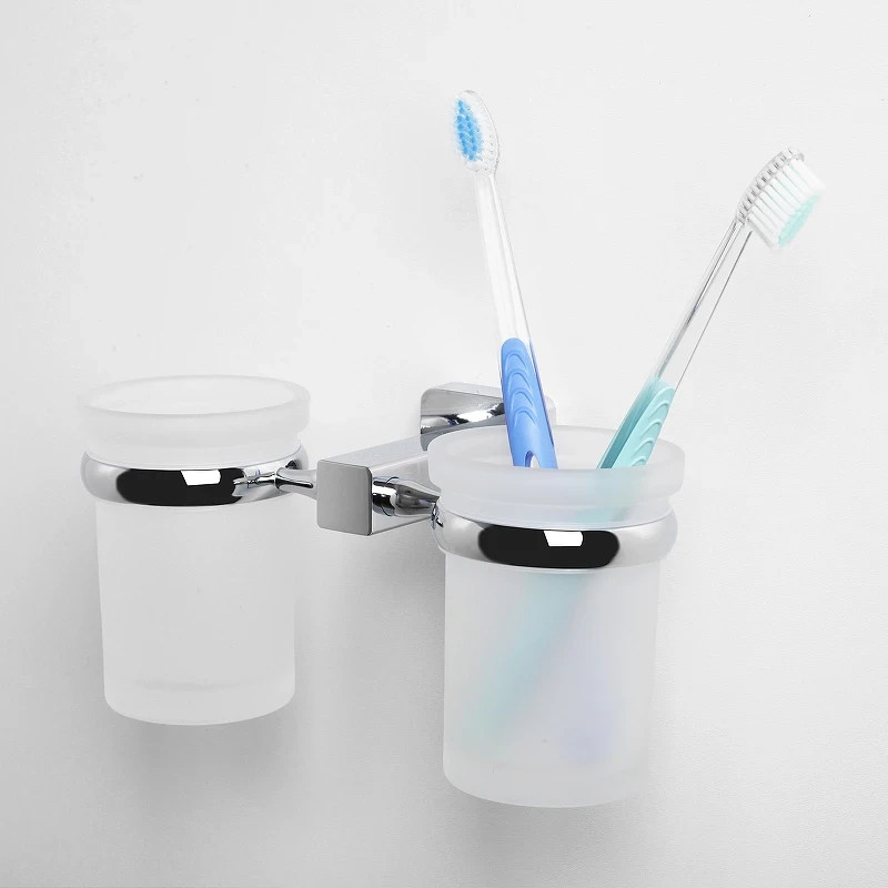 Стакан для зубных щеток WasserKRAFT Lippe K-6528D двойной Хром