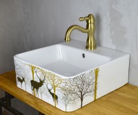 Смеситель для раковины Bronze de Luxe Tiffany 1901BR Бронза латунь однорычажный