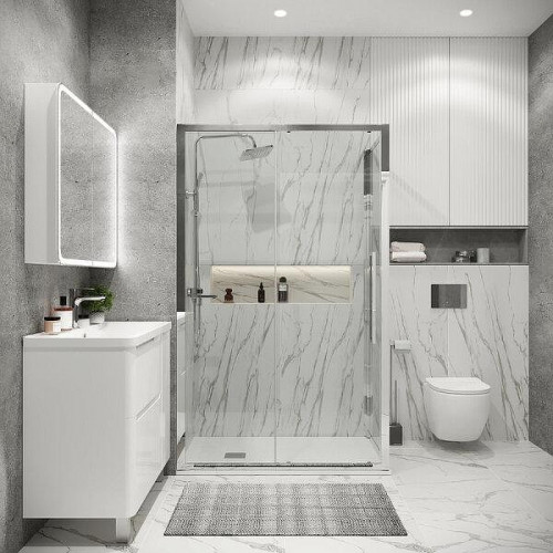 Душевой уголок Grossman Cosmo 110x100 120.K33.02.1110.10.00 профиль Хром стекло прозрачное