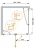Душевой уголок Cezares Elena 100x100 L ELENA-W-A-12-100-P-Cr-L профиль Хром стекло рифленое
