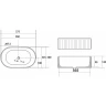 Раковина-чаша Abber Bequem 58 AC2116MW Белая матовая фаянс накладная