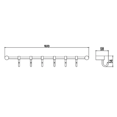 Вешалка для полотенец Savol S-006206 цвет Хром