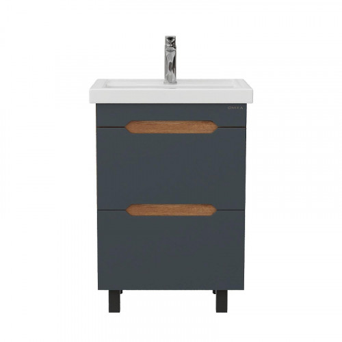 Тумба под раковину Onika Айленд 60 106164 цвет Дуб крафт золотой Графит