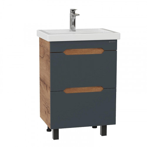Тумба под раковину Onika Айленд 60 106164 цвет Дуб крафт золотой Графит