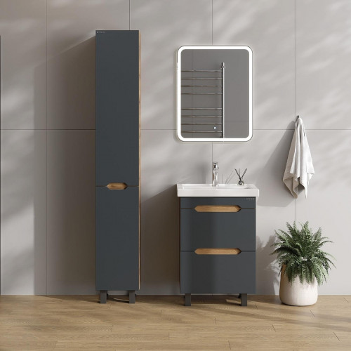 Тумба под раковину Onika Айленд 60 106164 цвет Дуб крафт золотой Графит