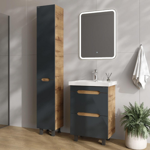 Тумба под раковину Onika Айленд 60 106164 цвет Дуб крафт золотой Графит