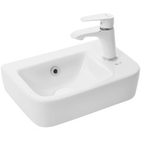 Раковина WeltWasser Aisbach 10100 R 37 10000004591 Белый глянец фаянс подвесная