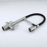 Смеситель для кухни Gappo G4399-75 Сатин Черный нержавеющая сталь